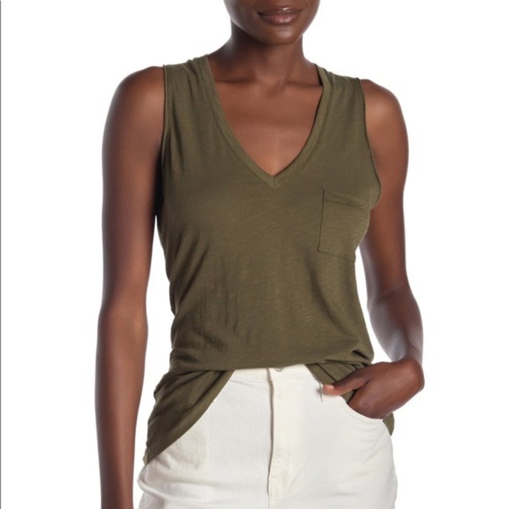 Madewell Cotton V-Neck Tank